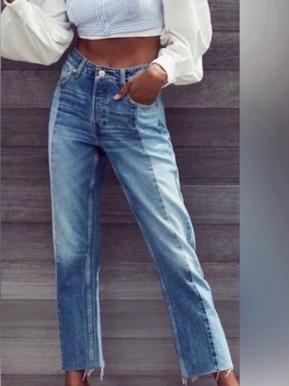 BDG Jessye Jeans - Light Blue & Medium Blue